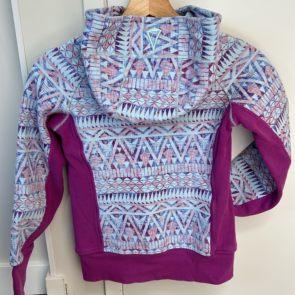 Ivivva by lululemon scuba zippered hooded sweatshirt size 10 multicoloured - Picture 4 of 6